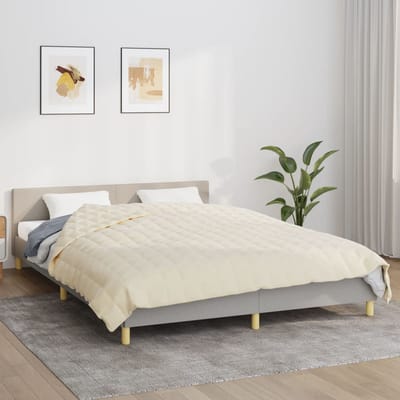 vidaXL - Verzwaringsdeken - 200x220 - cm - 9 - kg - stof - lichtcrèmekleurig