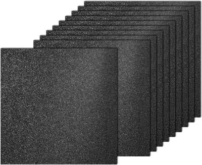 Glitter Karton Vellen - Papier Kaarten - Creatief Knutselen - 250 gsm Dik - 30x30 cm - Zwart