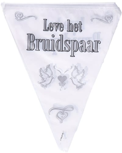 Folat Vlaggenlijn Bruidspaar - 10 meter - huwelijk - leve het bruidspaar - slinger