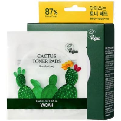 YADAH Cactus Toner Pad 5ml x 2 Velletjes x 10 Pakjes – Hydraterende & Verzachtende Mini Pads | Koreaanse Huidverzorging
