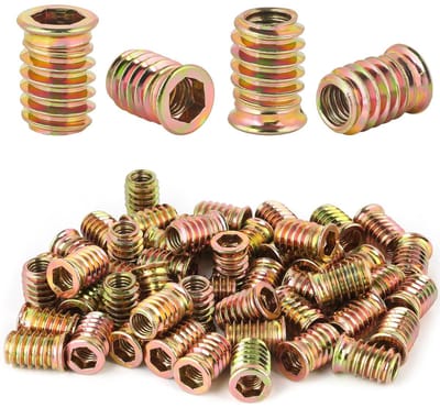 M8 x 20 mm Schroefmoeren - 40 Stuks Schroefinvoeren voor Hout, Gegalvaniseerd en Geschikt voor Staal, Multiplex en Composietmaterialen