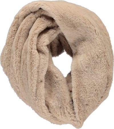 Pluchen Snood Colsjaal voor Meisjes – Zand – 4-8 jaar