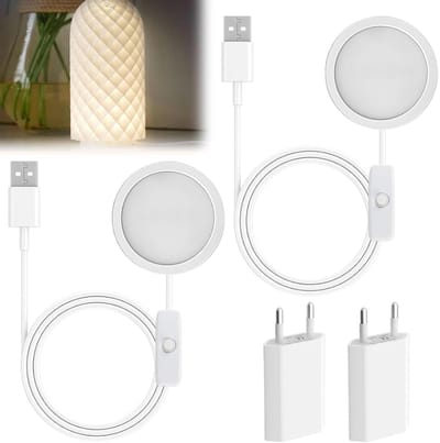 Set van 2 Stuks 3D Printer LED Lampen met USB Adapter, Creatieve DIY Verlichting voor 3D Printers, 3000K Warm Licht en Accessoires voor Verbeterde Printkwaliteit