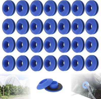 Dailygoods- Ogenenset 50 Stuks - Kunststof Oogjes - Voor Dekzeil/Tenten - Duurzaam - Anticorrosie - Afmetingen 28 x 28 x 12 mm
