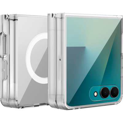 ShieldCase Magnetisch Hoesje geschikt voor Samsung Galaxy Z Flip 7 Magnetisch Hoesje – Transparante Telefoonhoes – Schokbestendige Backcover – Magnetisch Compatibel – Draadloos Opladen – Case voor Z Flip7