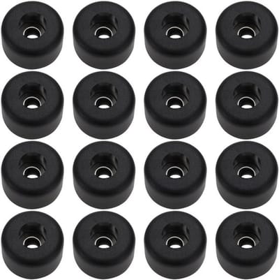 Allecto - 16PCS Rubber Feet - Geluidsisolatie - Hoogwaardige rubberen voetjes - Zwart - Voor luidsprekers en meubels - Ideaal voor harde vloeren