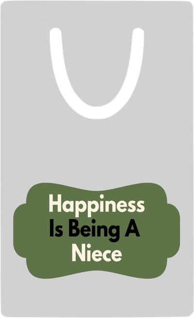 Hacebo® - happiness is being a niece metalen boekenlegger - Nicht - de liefste nicht - verjaardag - cadeautje voor nicht - nicht artikelen - kado - geschenk Bladwijzer boekenleggers - 7.6 cm x 5cm