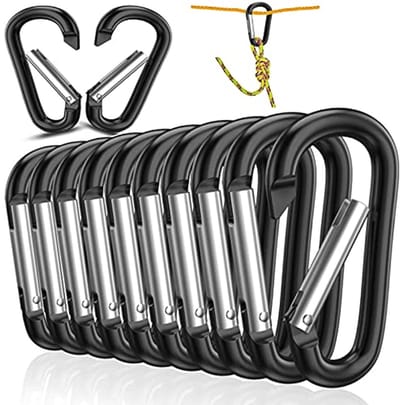 Multifunctionele D Ring Karabijnhaken voor Outdoor-Activiteiten | Lichtgewicht en Duurzaam