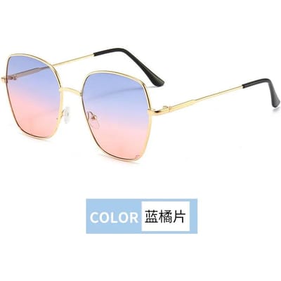 Nouveaux Lunettes de Soleil Carrées à Monture Fine pour Femmes Dégradé Transparent Mode Lunettes de Soleil Extérieur Dame Voyage Lunettes UV400 Gafas De Sol As shown in the figu