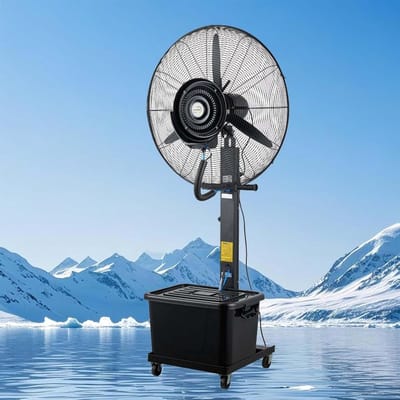 Industriële Verkoeler - Vernevelaar Ventilator - Buitenkoeling Terras - Grote Tank Capaciteit - 43L Tank - Zwart
