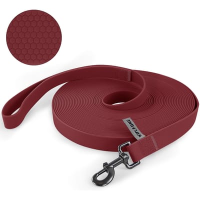 3M 6M Fournitures pour Animaux de Compagnie PVC Longue Laisse pour Chien Petits Grands Chiens Accessoires Laisse Pour Beagle Husky Animaux de Compagnie Laisse (Burgundy,3M) bordeaux