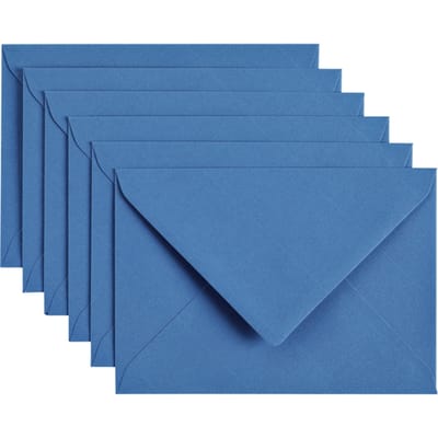 Envelop Papicolor C6 114x162mm donkerblauw pak à 6 stuks