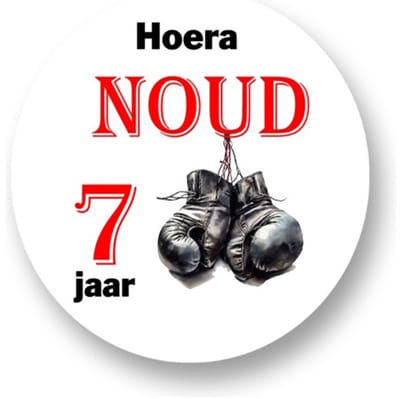 20x Traktatiestickers Met Naam en Leeftijd - Boksen - Gepersonaliseerd - Boxing - Sluitstickers - Kinderfeest Traktatie - Uitdelen - Uitdeeltraktatie - Wensetiket - Rond - 40mm - Glossy sticker - Uitdeeltraktatie - Kinderfeest