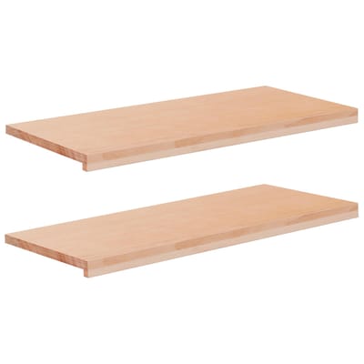 vidaXL - Raamprofielen - 2 - st - Naturel - 90 - x - 40 - x - 2 - cm - Massief - beukenhout