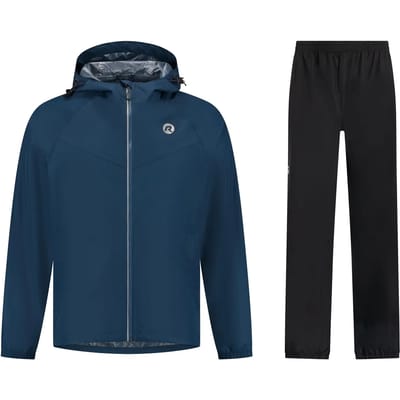 Rogelli Commuter Core Dames en Heren Regenpak - Waterdicht - Zwart/Blauw