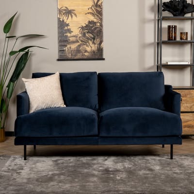 Bronx71® Velvet bank 2,5-zits Denver blauw