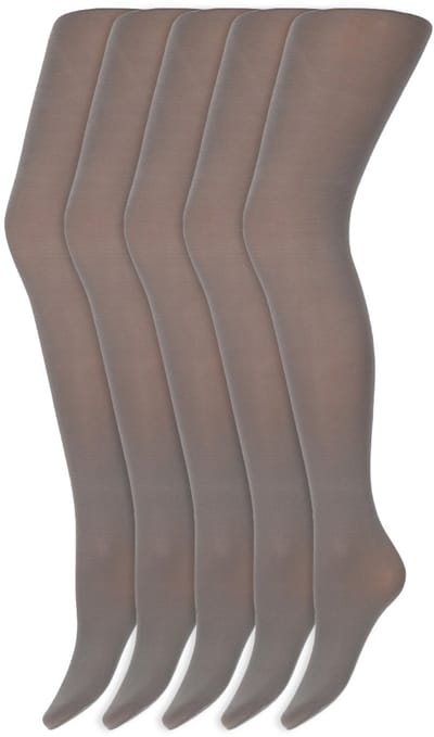 Gekleurde panty’s | Micro | 60 Denier | Merk: Marianne | Maat: S t/m XXL | Kleur: Zilver grijs | 5 Paar