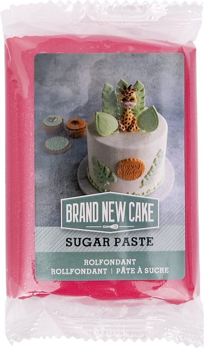 BrandNewCake® Rolfondant Hard Roze 250g - Perfect voor Prinsessentaarten en Decoraties, Vanille-Room Smaak