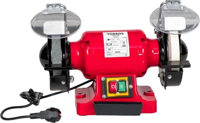 Dubbele slijpmachine dia. 150 mm 2850 tpm 350 W 230V inclusief twee slijpstenen Torros TOU150