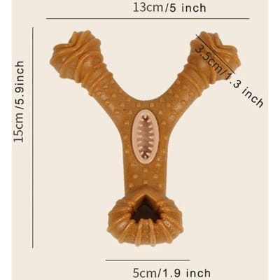 22CM houten duurzaam en interactief hondenspeelgoed voor het reinigen van tanden Kauwstokjes voor grote rassen Onverwoestbaar robuust hondenspeelgoed bruin