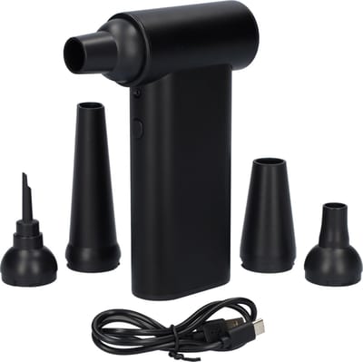 Turbo jet fan - Turbofan - Luchtblazer - Sterke en krachtige wind - Licht model - 135 gram stuwkracht, verschillende snelheden - Zwart - 4000mAh - 5V