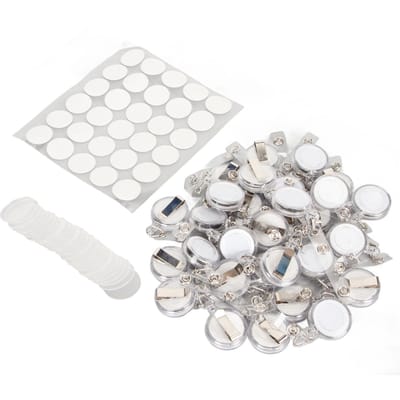 30 Sets Badgehouders met Rolletje Sterk Acryl Metaal Licht Duurzaam Veel Gebruikt Badge Reel Clips voor white
