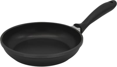 Gegoten Aluminium Braadpan 20 cm - Plat, Zwart, Geschikt voor Alle Warmtebronnen