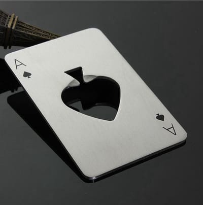 Finnacle - De ultieme drankaccessoire: Bieropener Schoppen aas - Ace Of Spades Speelkaart Opener