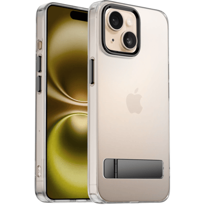 Coverzs Hoesje Luxe Magnetische Hardcase geschikt voor iPhone 14 – Backcover met Kickstand – Beschermhoes met Standaard – Shockproof Telefoonhoes – Zwart