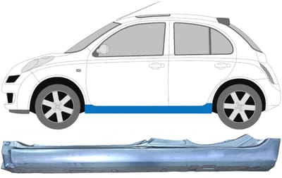 Volledige dorpel voor Nissan Micra K12 2002-2010 / Links