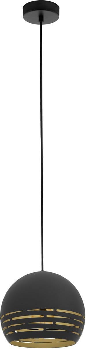 EGLO Camastra Hanglamp - E27 - Ø 22,5 cm - Zwart|Goud