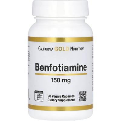 Benfotiamine met L-Leucine, 150mg, 90 Vegetarische Capsules