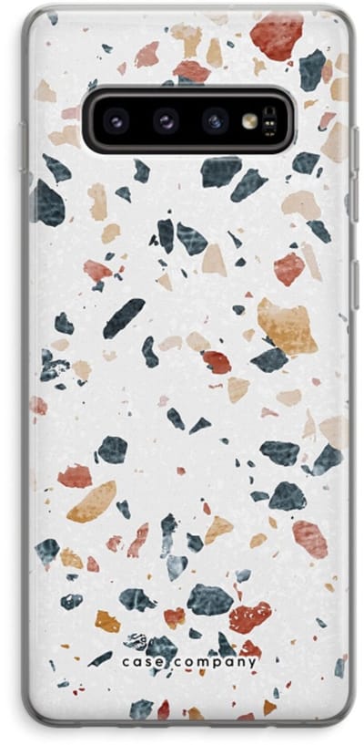 Case Company® - Hoesje geschikt voor Samsung Galaxy S10 Plus hoesje - Terrazzo N°4 - Soft Cover Telefoonhoesje - Bescherming aan alle Kanten en Schermrand