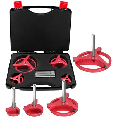 4-delige Pijpverruimer Set met 3 Vierkante Hardmetalen Inzetstukken 1 1/2in 2in 3in 4in Ontbramings- en Afschuiningsgereedschappen voor PVC CPVC ABS PP PE