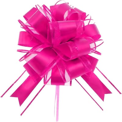 Grote Roze Cadeaulint met Trekband voor Verpakking, Bruiloft, Verjaardag en Kerstfeest