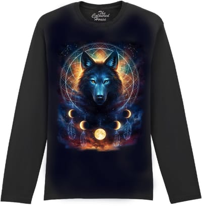 Dreamcatcher Wolf The Coloured House Longsleeve T-shirt XXL