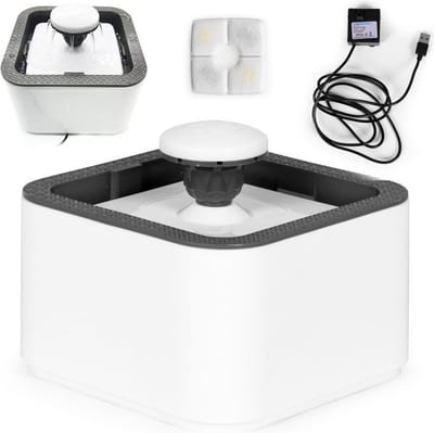 Drinkfontein Kat 2,5 Liter – Automatische Katten Drinkfontein met Waterfilter – Waterdispenser – Wit