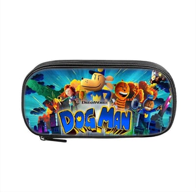 Dog Man Cartoon Etuis Leuke Cartoon Anime Etui Tas voor Student Grote Capaciteit Schoolbenodigdheden Rits Etuis