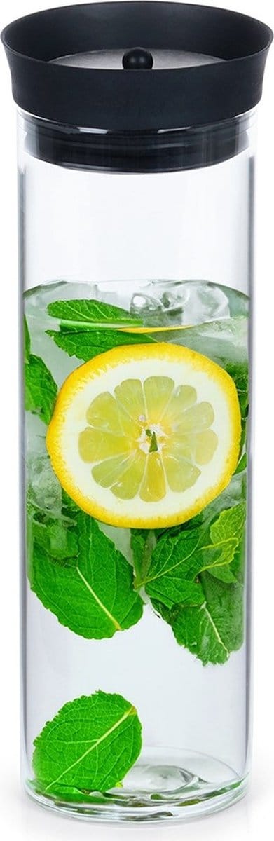 Karaf Glas met Deksel 1 l - Waterkaraf - Waterkan - Kan - Drinkkan