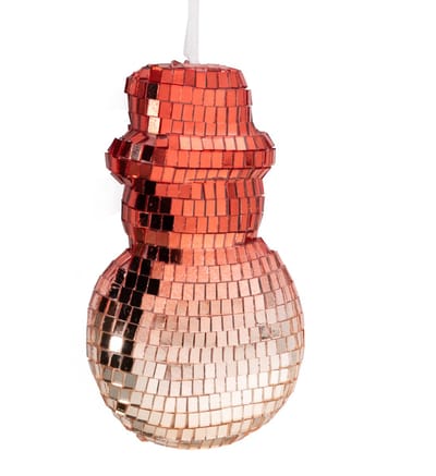 HomeBound by KY | Kersthanger Disco Sneeuwpop oranje/rood | kersthanger | feestdecoratie