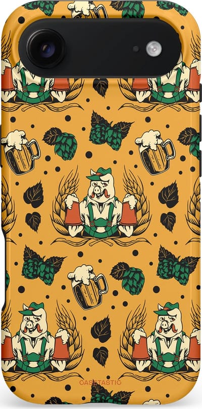 Casetastic hoesje geschikt voor Apple iPhone Air - MagSafe - Dubbellaagse bescherming - Oktoberpret - Fashion Case - Goud Taupe Donkergroen Donkergrijs