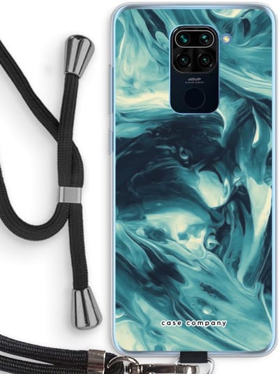 Case Company® - Hoesje met koord geschikt voor Xiaomi Redmi Note 9 hoesje met Koord - Dreaming About Whales - Telefoonhoesje met Zwart Koord - Bescherming aan alle Kanten en Over de Schermrand