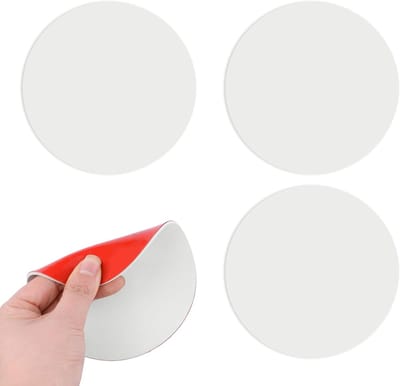 Afdekplaat Set - Muur Reparatie - Gaten Bedekken - Zelfklevend Rubber - 132 cm Diameter - Wit