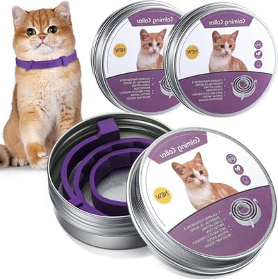 Kalmerende halsband voor katten - 2-pack verstelbare anti-stress halsband met feromonen, 38 cm voor optimale rust