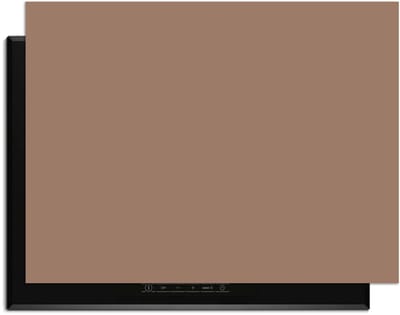 KitchenArt - Mocha Mousse – Inductie Beschermer - 78x52 cm - Kookplaat Beschermer - Luxe Afdekplaat Inductieplaat - Anti-slip & Oprolbaar - Beschermmat Inductiekookplaat