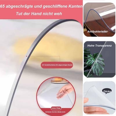 Tafelbeschermer Rond - Transparante Hoes - Eetkamertafel Beschermen - Waterdicht Slijtvast - 60cm Doorsnee - Helder PVC