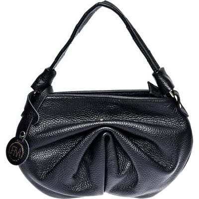 Roberta M Zwart Rundleer Tas