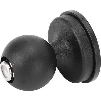 Supports Track Ball avec Boulon en T Rondelle de Friction en Caoutchouc Dépoli Boule Robuste de 1 Pouce pour Systèmes de Montage sur Rail gray