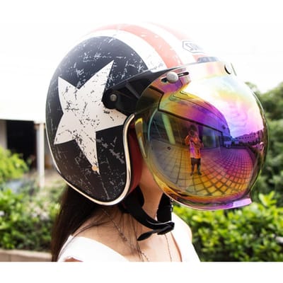 Open Gezicht Helm Vizier Motorhelm Bubbel Vizier Bubbel Schild Motorhelmen Accessoire