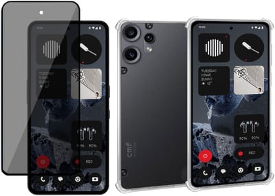 ChiGuard Hoesje & Privacy Screenprotector geschikt voor CMF Phone 2 Pro Hoesje Screenprotector - Privé - Gehard Glas Cover